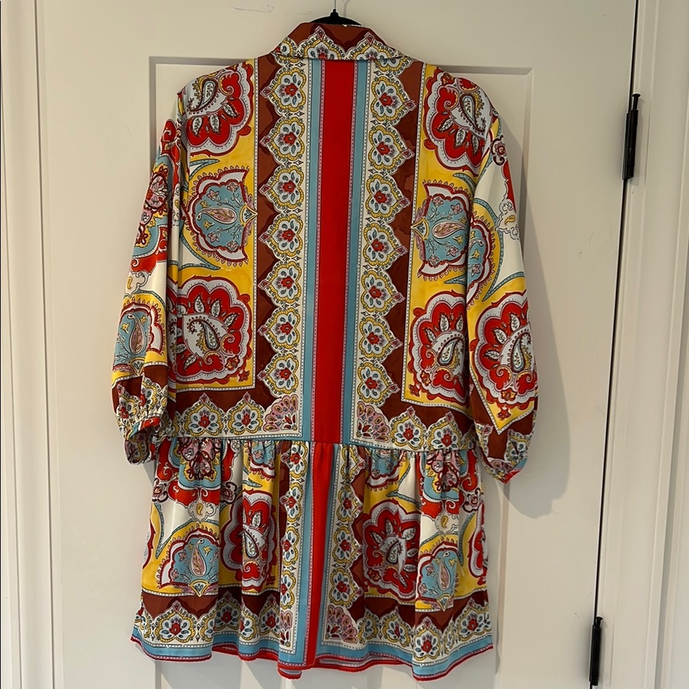 Mango Multicolor Striped And Patterned Dress - image 4